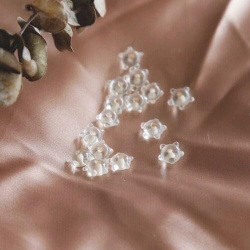 Transparent handmade dot abacus beads retro style earrings diy accessories jewelry materials