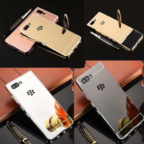 Luxury Aluminum Case With PC Back Case For Blackberry Key 2 Case For BlackBerry Key 2 Two Key2 Metal Frame Mirror Case