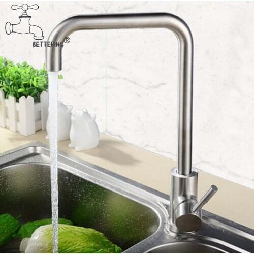 Faucet Gourmet Kitchen Faucet Brushed Mixer Cold and Hot Kitchen Taps Sink Mixer Taps 360 Degree Swivel Stream Deck Mixer