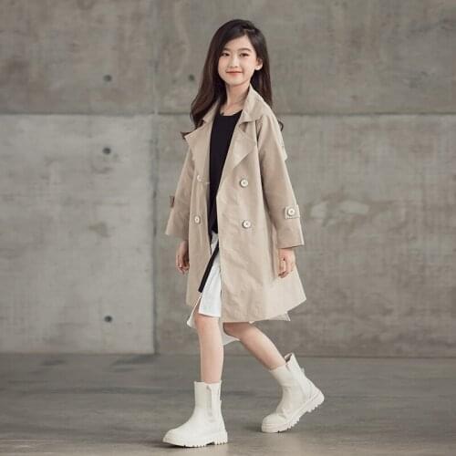 Girls Babys Kids Windbreaker Coat Jacket Outwear 2021 Elegant Spring Autumn Overcoat Top Cardigan Party Outdoor Childrens Clot