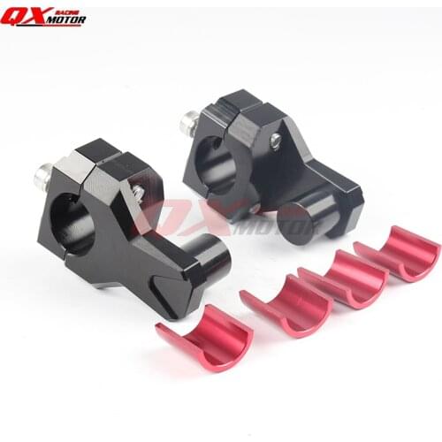 Billet Motorcycle Handlebar Clamps Riser 22mm 28mm Bars Clamp Handle Bar Risers For Suzu.ki Yama.ha For B.MW Anodized Pivoting