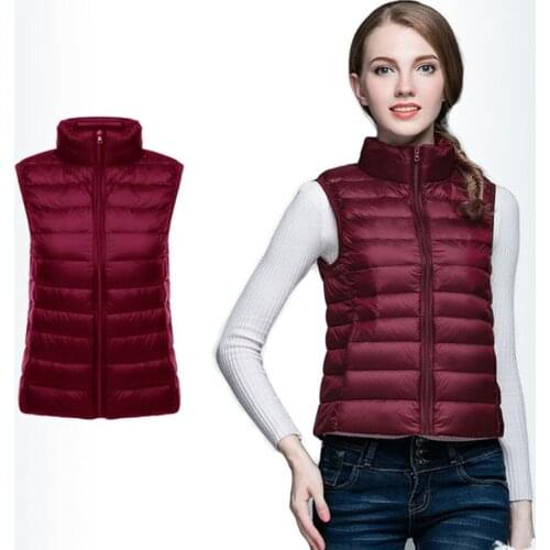 Winter new 4xl Women Down Vest Sleeveless Vest Jacket Ultralight Warm Down Jacket Puffer Vest Outwear Warm Coat Plus Size