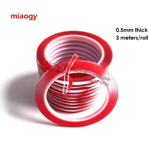 0.5mm thick, 4mm~10mm width choose, Strong Bond Double Sided Adhesive Clear Foam Acrylic Foam for Seal Joint