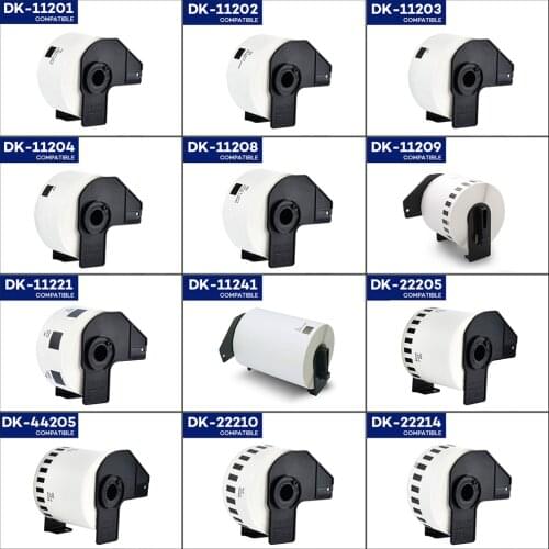 1Roll DK Series Thermal Paper Compatible for Brother Label Printer White Paper DK22205 DK-22205 DK-11201 DK-11208 DK-11204