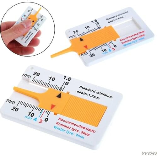 1Pc New Tyre Tread Depth Gauge Car Motorcycle Trailer Van Wheel Measure Tool New Arrival