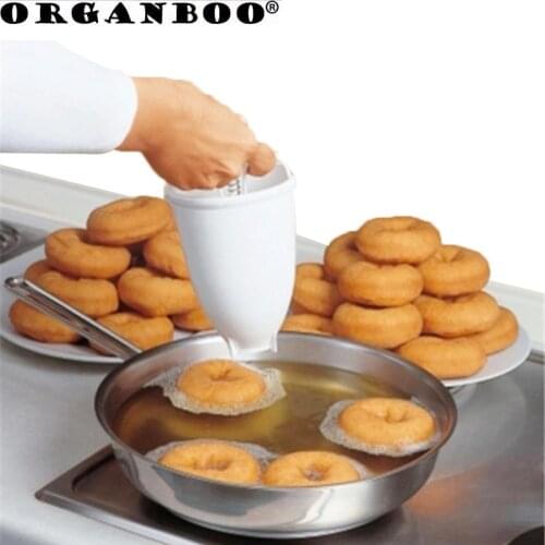 ORGANBOO 1PC Plastic Donut Maker Dispenser Baking Tools Deep Fry Donut Mould Easy Fast Portable Waffle Doughnut Gadget