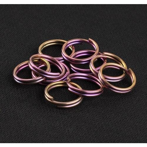 10PCS/LOT Titanium Alloy Key Ring EDC Outdoor Small Tool Waterproof Bottle Accessories 10mm/12mm/14mm