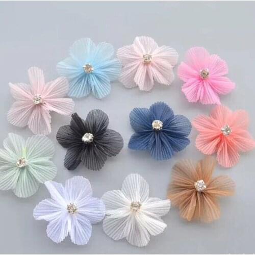 10PCS/Lot Lace Patch Applique Flower Pearl Stereo Butterfly Wedding Dress DIY Lace Trim Bride Hair Veil Clothes Headwear