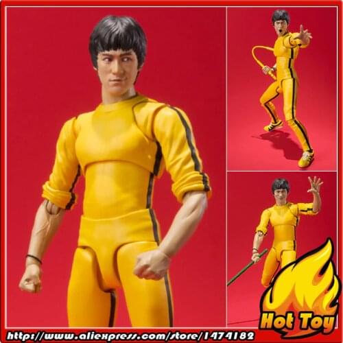 100% Original BANDAI Tamashii Nations S.H.Figuarts (SHF) Action Figure - Bruce Lee (Yellow Track Suit)