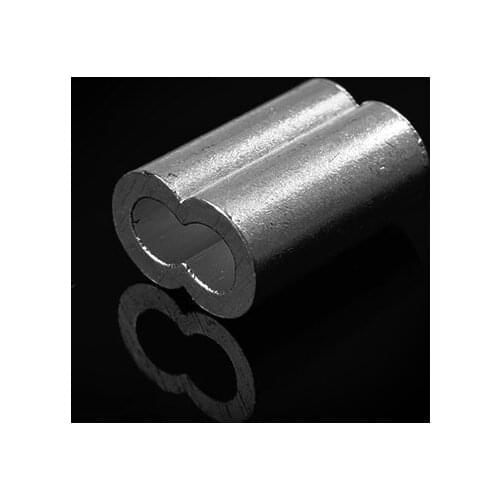 100PCS rigging hardware US figure 8 type aluminum crimp double hourglass sleeves ferrule for wire rope