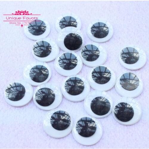 100pcs BIG Plastic Moving Eyes 15-30mm Wiggle Eyes Craft Scrapbook PVC Google Eyes Baby Doll Accessory Handicraft Supply
