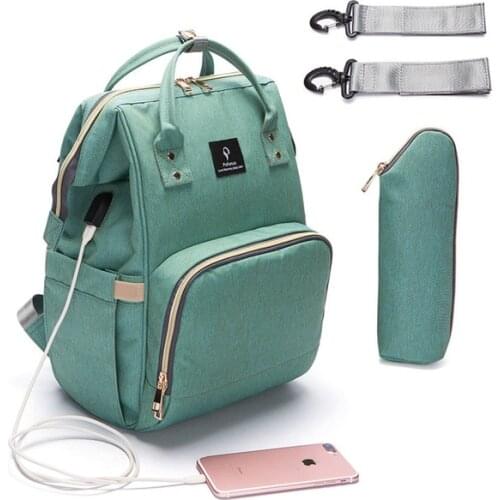 2019 Baby Diapper Bag With USB Interface Fashion Large Capacity Mummy Maternity Nappy Bag Travel Backpack Design Nursing Handbag
