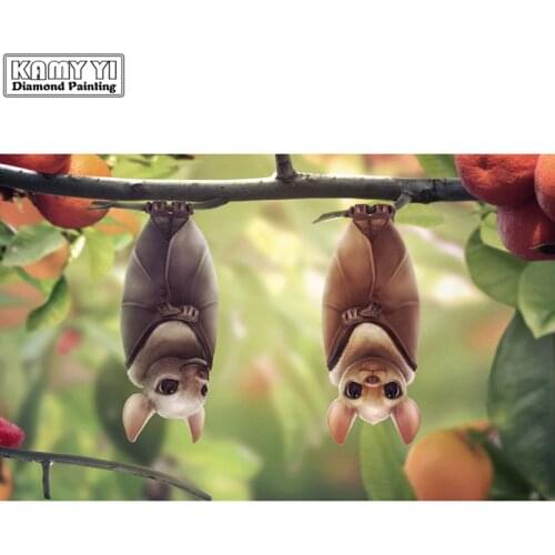 5D DIY Diamond embroidery Cross stitch bat Full Square Diamond mosaic Full Round Diamond painting lyc