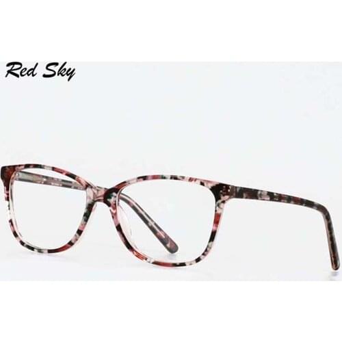 Acetate Womens Glasses Frame Transparent Eyeglasses Optical Prescription Myopia Fashion Spectacle Frame Presbyopia Glasses