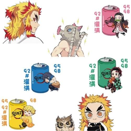 Demon Slayer Anime Car Stickers Nezuko Kamado Bicycle Motorcycle Accessories Laptop Vinyl Rear Windshield Trunk Stickers