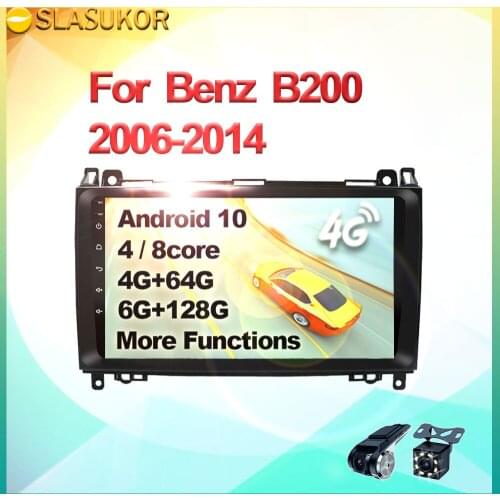 6+128G Android Auto 4G For Mercedes Benz B200 EINE B Viano Vito W639 Klasse W245 W169 sprinter W906 2006 -2014 GPS DVD No 2din