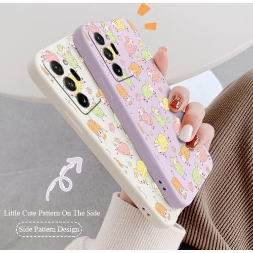 Sheep Liquid Silicone Phone Case For Samsung Galaxy A72 A52 A42 A32 A22 A21S A02S A12 A02 A71 A51 A41 A31 Soft Back Cover