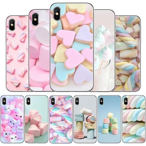 Color art marshmallow Transparent phone case For iphone 12 11Pro Max 11 XR XS Max X 8 7 6 6S Plus 5 5S SE 2020 Back Cover Shell