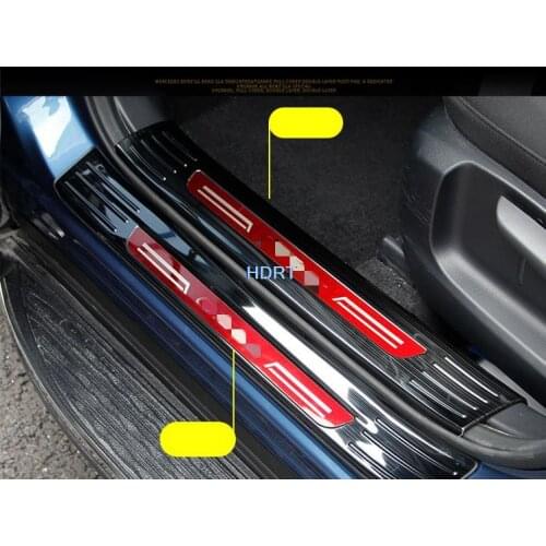 For Mazda CX-8 2018 2019 8pcs Door Sill Strip Car Accessories Sticker Styling Protection Stainless Steel Auto Guard Protector