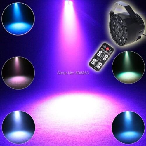 ESHINY Mini RGBW 12 LED Color Remote Voice Lamp DMX 512 8CH Flash Par Stage Party DJ Equipments Lumiere Dance Beam Light R2D2