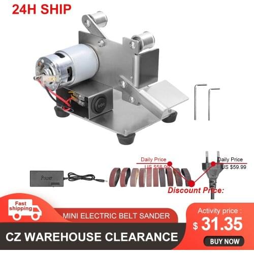 Multifunctional Grinder Mini Electric Belt Sander DIY Polishing Grinding Machine Cutter Edges Sharpener