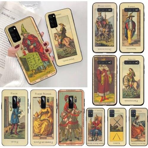 Le Tarot Egyptien de Dusserre Art Phone Case for Samsung S20 plus Ultra S6 S7 edge S8 S9 plus S10 5G lite 2020