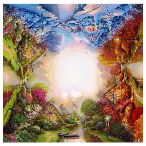 Customized 3d photo wallpaper 3d ceiling wallpaper murals Beautiful garden of modern oil painting the zenith 3d room wallpaper