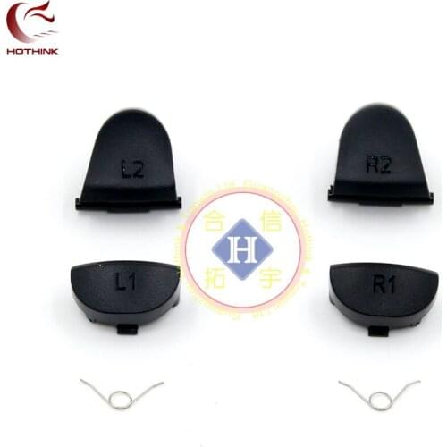 HOTHINK 2set/lot Black L2 L1 R2 R1 with springs Gamepad Trigger Buttons Repair Parts For Play Station 4 PS4 Controller