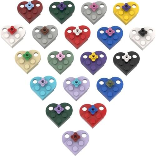 MOC 3176 Modified 2 x 2 Compatible Assembles Particles Heart shaped blocks Parts DIY LOGO Educational High-Tech Parts Toys