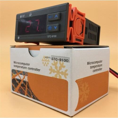 AC 220V 10A Incubator Temperature Controller Two Relay Output LCD Temperature Controller with dual 2m Sensors free shipping