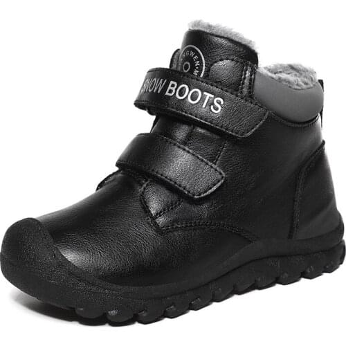 Sport Running Shoes Children Casual Shoes Winter Martin Boots Boys Shoes Fashion Leather Soft Antislip Girls Boots 26-37 Size