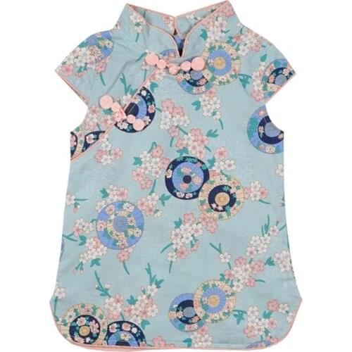 Summer Girl Dress Sundress Chinese Style Toddler Dresses for Kids Fashion Girls Clothing