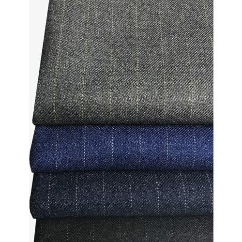 1.5cm Wide Autumn Winter Sanded Stripe Suit Fabric By the Half Yard For Pants Vest Skirt Clothing Material