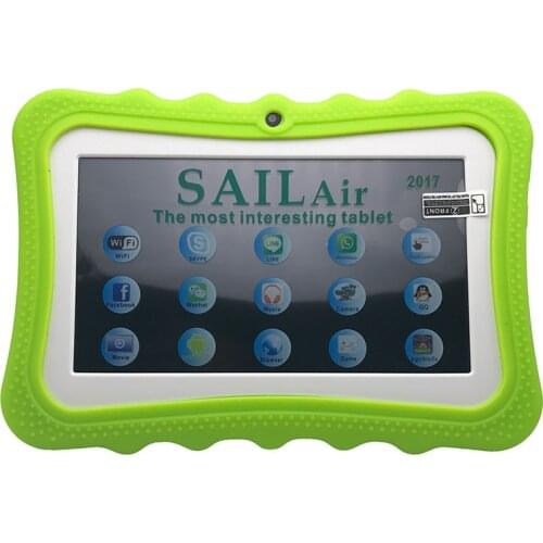 7 Inch Android Childrens Tablet PC With Protective Cover Gift for Boys or Girls Front & Rear Camera Tab With Rubber Sleeve