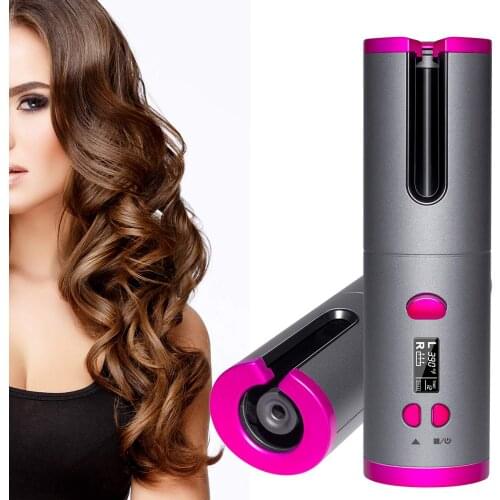 Air Curler USB Cordless Automatic Hair Curler Auto Wireless Curler USB Rechargeable Hair Waver Tongs Iron Curling Wand