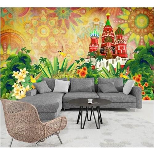 Custom photo wallpaper for walls 3 d Idyllic landscape mural Tropical rain forest Southeast Asia style background wall papers