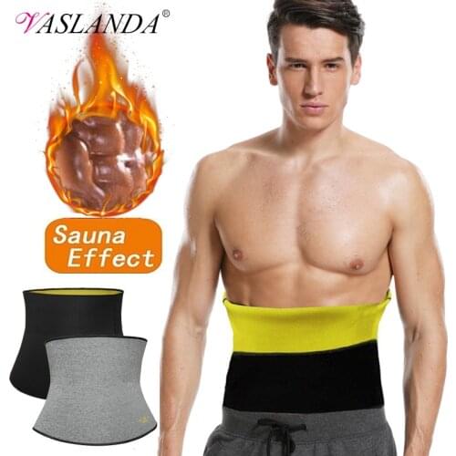 Men Waist Trimmer Belt Neoprene Waist Trainer Weight Loss Body Shaper Sauna Sweat Faja Fitness Slimming Belts Tummy Control Band