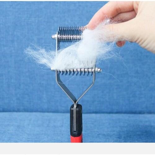 MTL Pet Dog Brush Comb Dematting Grooming Deshedding Trimmer Tool Pets Cat Hair Fur Removal Brushes Metal Rake dog grooming