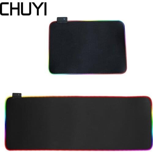 RGB Light Mouse Pad Waterproof Large/short Mousepad Gradient Breathing Light USB Computer Gaming Mice Mat For Wireless Mouse PC
