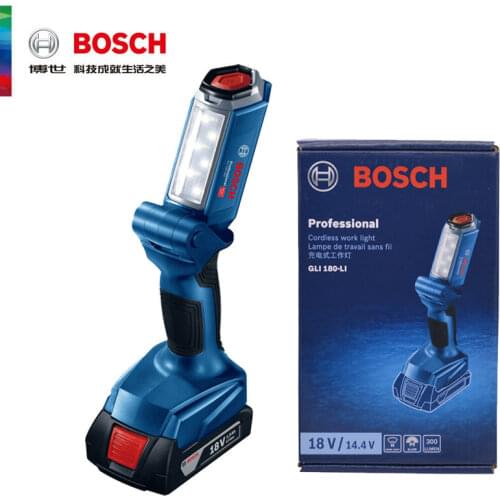 Bosch GLI 180-LI LED lights 18V Professional Cordless Jobsite Light long-lasting stick light with 300 lumens For Indoor Outdoor