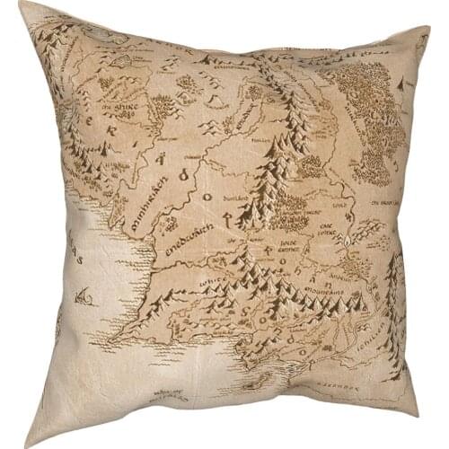 Tolkien Map Of Middle Earth Pillow Case Cover Pilow Case Decorative Anime Hugging Pillow Rectangular Cushion 30X50