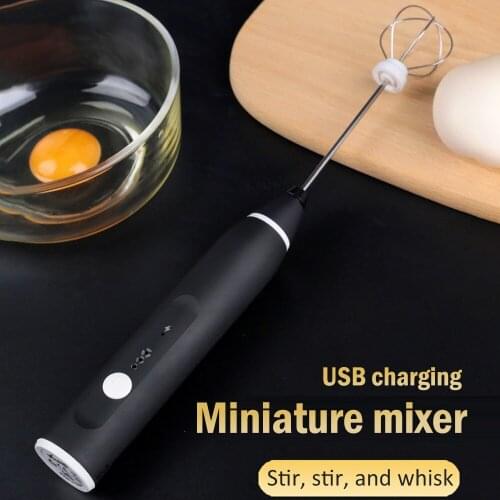 Milk Drink Coffee Whisk Mixer With 2 Whisks Electric Egg Beater Frother Foamer Mini Handheld Stirrer Practical Cooking Tool
