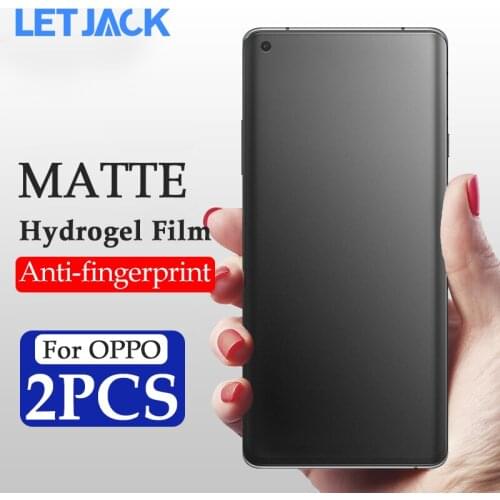 2 Pieces Anti Fingerprint Screen Protector for OPPO A5 A9 A15 A52 A53 A91 A94 5G and Find X2 X3 Lite Neo Pro Matte Hydrogel Film