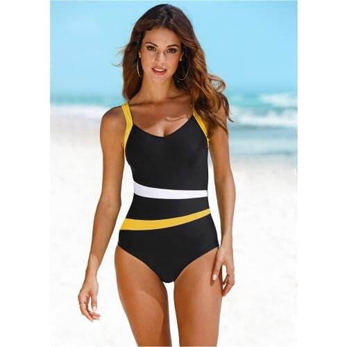 One Piece Striped Swimsuit Women Classic Plus Size Swimwear Sliming Push Up Bathing Suit Summer Swimming Suit Beachwear S~XXL