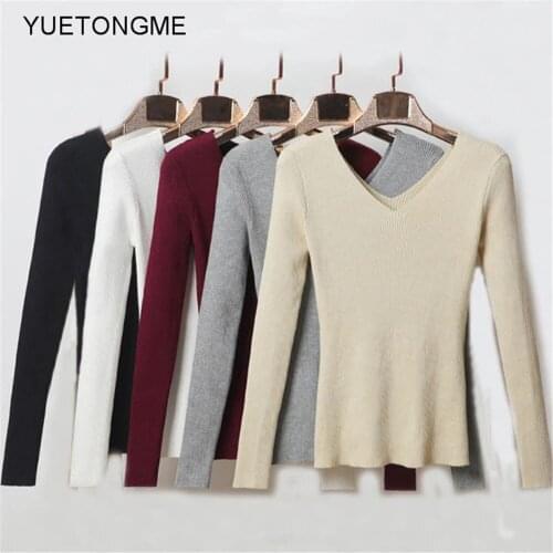 Women Sweaters 2020 Autumn Winter Tops Thin Slim Women Pullover Knitted Sweater Jumper Soft Warm Pull Femme SW140