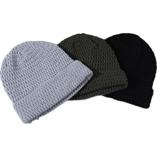 Winter knitted corn grain jacquard hat twist double layer adult wool hat duck tongue flanging hat watermelon hat