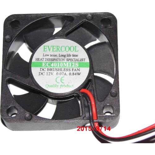 Zyvpee® 40x40x10mm EC4010M12S 4cm 12V 0.07A 0.84W 40mm 2Wire CPU Cooler Fan