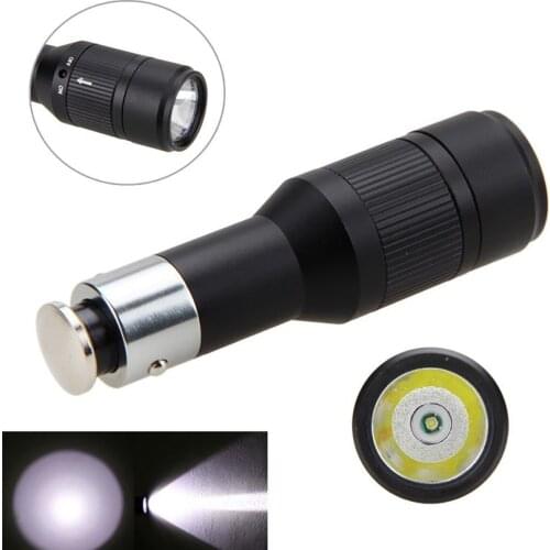 1x Outdoor 2000LM Car Cigarette Lighter Rechargeable LED Flashlight Torch Lamp 2019 new