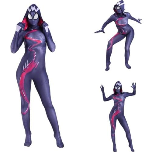 3D Printing Women Venom Gwen Spider Cosplay Costume Spider Zentai Superhero Bodysuit Suit Jumpsuits