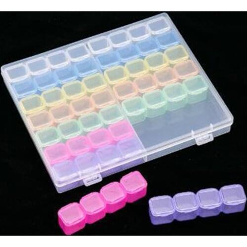 4pack 224grids Storge Box For 5D Diamond Painting tools Storage Beads Mosaic Embroidery Accessories Storage Organizer Case Home